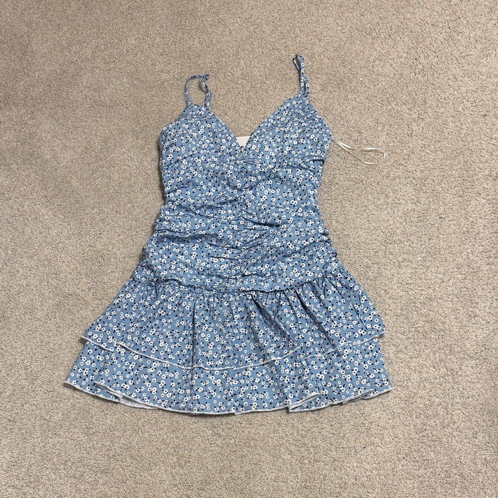 Princess Polly Blue Floral Mini Dress